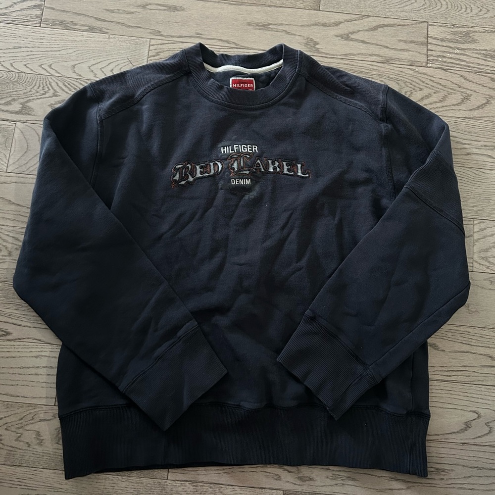 Vintage Tommy Hilfiger Dark Blue Crewneck Sweater